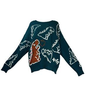 vamtac dinosaur dino pullover knit sweater Size XL